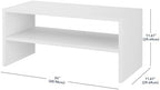 Whitmor Wood Stackable 2-Shelf Shoe Rack, White, 24 inches - Image 3