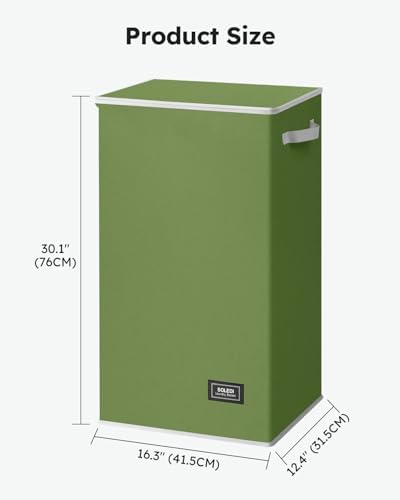 SOLEDI 100L Laundry Hamper with Lid, Large Collapsible Laundry Basket - Image 5