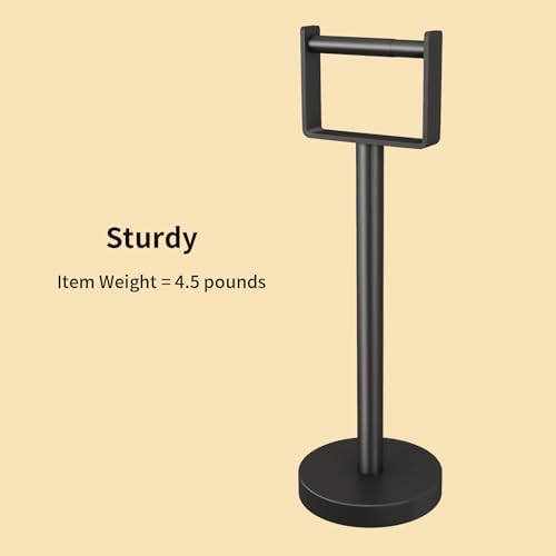 YUMORE Heavy Duty Toilet Paper Holder Stand, Extra-Weighted Base No Tipping - Image 3