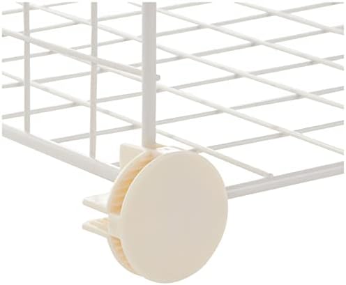 Amazon Basics 4 Cube Wire Grid Storage Organizer, Closet Organizer and Shelves, Stackable, Space-Saving, Easy to Assemble, 14"x14"x14", White - Image 5