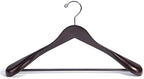 Nature Smile Wooden Coat Suit Hangers Womans Wood Jacket Outerwear Shirt Hangers Anti Slip Bar with Screw 6 Pack (16 inch Mahogany) - Image 3
