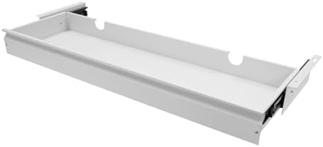 Xuthusman Under Desk Drawer, Under Desk Mounted Sliding Pull-Out Drawer Storage Organizer Space Saving Hidden Pull-Out Drawer for Office Home Desktop Accessories (White) - Image 5