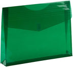 JAM PAPER Plastic Expansion Envelopes with Hook & Loop Closure - Letter Booklet - 9 3/4 x 13 with 2 Inch Expansion - Green - 12/Pack - Image 3