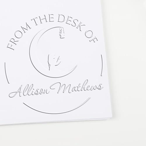 Custom Made Desk Praying Crescent Home Library Embosser - Personalized Islamic Cultural Center Embossing Stamp - Custom Embossing Stamp for Books and Stationery - Ideal for Islamic Community Members - Image 6
