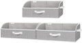 StorageWorks Closet Storage Bins Trapezoid, Gray, Large, 3-Pack by StorageWorks