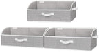 StorageWorks Closet Storage Bins Trapezoid, Gray, Large, 3-Pack by StorageWorks
