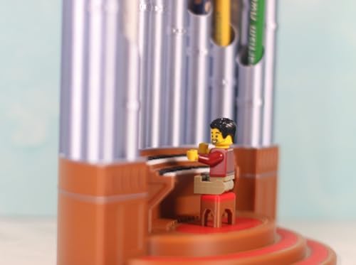 Pipe Organ Pen Pencil Holder 23 Pen Large Capacity with Storage Compartment | Gift for Musicans Organists Student Children | Office Study Organizer - Image 4