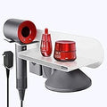 FLE Hair Dryer Stand Holder Wall Mount Storage Rack White by FLE