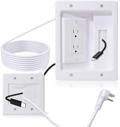 in-Wall Cable Management Kit with Recessed Tv Outlet Box by YMGN