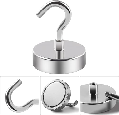DIYMAG Magnetic Hooks,170lbs 16pcs Cruise Cabin Essentials Heavy Duty N52 - Image 6
