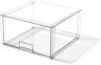 BINO | Stackable Storage Drawers, Tall X-Large - Clear | THE CRATE COLLECTION | Storage Bins With Drawers | Bathroom Organizers | Under Sink Organizer | Vanity Cabinet Home Organization by BINO