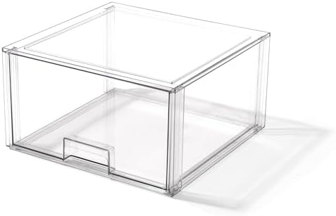 BINO | Stackable Storage Drawers, Tall X-Large - Clear | THE CRATE COLLECTION | Storage Bins With Drawers | Bathroom Organizers | Under Sink Organizer | Vanity Cabinet Home Organization by BINO
