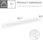 QEEIG Extra Long Floating Shelves for Wall (White, Set of 2, 55.1") - Image 3
