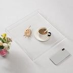 Clear Sturdy Acrylic Serving Tray with Handles - 14x14Inch - Coffee, Appetizer, Breakfast, Butler Tray - Kitchen Countertop & Makeup Drawer Organizer - Image 3