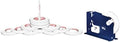 PSBM White Poly Bag Sealing Tape with Dispenser, 6 Rolls, 2.3 Mil Thick, 3/8 Inch Wide, 180 Yards Per Roll, Total 1080 Yards, Colored Sealer Tapes for Wrapping, Packaging & Sealing Food Products by PackagingSuppliesbymail