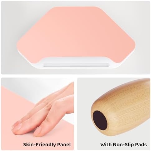 AFOOYO Monitor Stand Riser,2 Tier Corner Wood Sturdy 16.5In Computer Stand, Multi-Purpose Desktop Storage Stand for Laptop,PC,iMac,Printer,Computer,Pink - Image 6