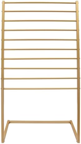 Scarf Display Stand, 10 Tier Metal Scarf Holder Organizer, Scarf Hanger Scarf Holder Scarf Organizer Belt Organizer Pants Rack Scarf Rack for Commercial Clothing Retail Store (Gold, 80cm) by Venionwa