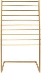 Scarf Display Stand, 10 Tier Metal Scarf Holder Organizer, Scarf Hanger Scarf Holder Scarf Organizer Belt Organizer Pants Rack Scarf Rack for Commercial Clothing Retail Store (Gold, 80cm) by Venionwa