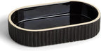 Preston Lane Ceramic Vanity Tray for Bathroom Countertop, Medium, Ink by Unknown
