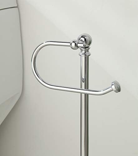 SunnyPoint Classic Bathroom Free Standing Toilet Tissue Paper Roll Holder Stand - Image 5
