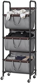 GRANNY SAYS 3 Tiered Laundry Sorter, Narrow Hamper Cart with Wheels by GRANNYSAYS