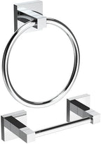 RUACQ Chrome Toilet Paper Holder & Towel Ring, Bathroom Accessories by Ruacq