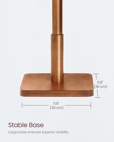 VASAGLE Solid Wood Coat Rack, Free Standing, 8 Hooks, 3 Height Options - Image 5