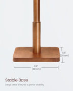 VASAGLE Solid Wood Coat Rack, Free Standing, 8 Hooks, 3 Height Options - Image 5