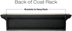 EXCELLO GLOBAL PRODUCTS Black 34" Coat Rack with 5 Gold Hooks: Ready to Hang Entryway Coatrack for Organization of Jackets, Hats, Scarves, Keys & Purses (Black) - Image 4