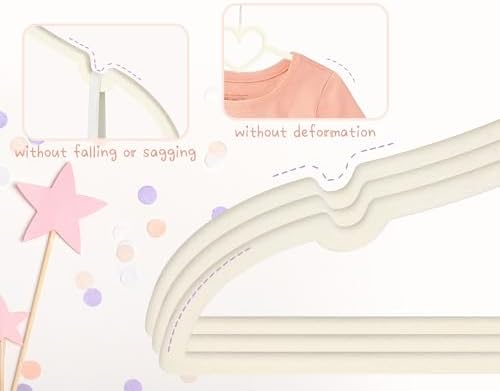 Velvet Baby Hangers, Kids Hangers with Clips for Toddler & Infant Clothes - Image 5