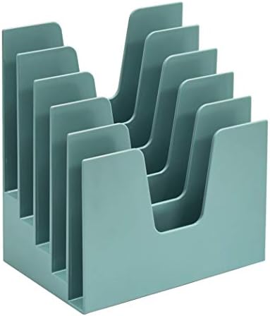 Acrimet 5 Section Incline File Sorter Organizer, Desktop Mail Holder, Green by Organizingyourlife