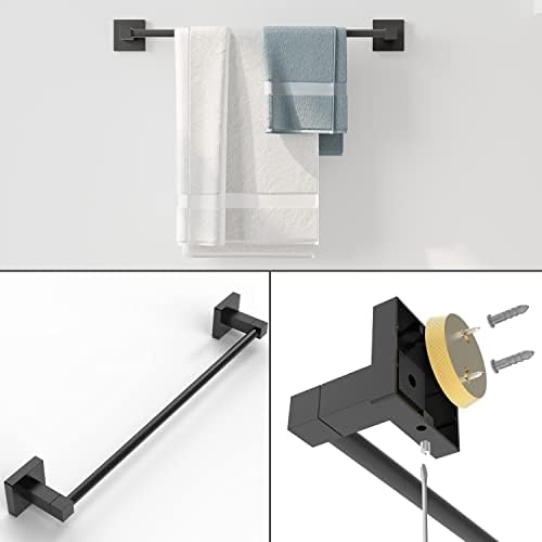 RUACQ Bathroom Accessories, 4-Piece Towel Racks for Bathroom Hardware Set - Image 4