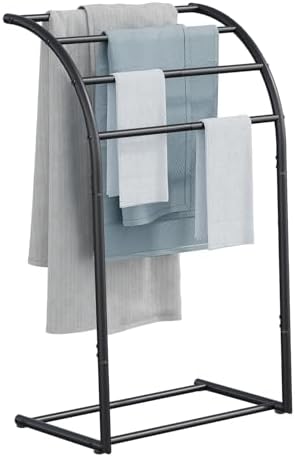 YINMIT Free Standing Towel Rack, Pool Towel Rack Outdoor, 4 Tier Towel Racks for Bathroom, Metal Blanket Rack, Blanket Display and Towel Drying Rack by YINMIT