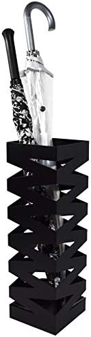 Mango Steam Metal Square Tall 20 Inch Umbrella Holder (Zig-Zag Black) - Image 3