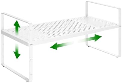 Expandable Kitchen Storage Shelves, 16.5"-27" L x 10.2" W by LOCVCDA
