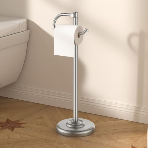 FORIOUS Toilet Paper Holder Stand, Vintage Freestanding Tissue Roll Holder - Image 2