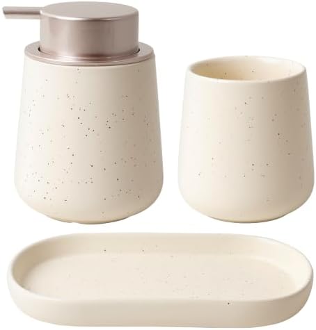 BosilunLife Ceramic Bathroom Accessories Set 3 Pcs by BosilunLife