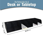 BankSupplies STEELMASTER Steel Document Organizer 6 Pocket Black Powder Coated Finish - Image 3