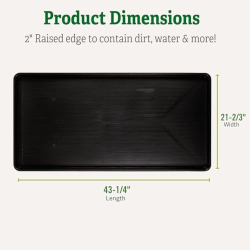 Gardener's Supply Company Jumbo Boot Tray | Multi-Purpose All Weather Waterproof Indoor and Outdoor Shoes Mat Made with Recycled Plastic | 43-1/4" L x 21-2/3" W x 2" D - Image 4