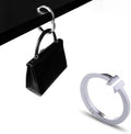 Attaché Purse Hook for Table - Portable Bag Hanger, Strong Durable Handbag Holder - 35lb Capacity Desk Hanger, Premium Bag Clip with Gift Box, Anti-Slip Car Tote Accessory - Aria Silver by Attach%C3%A9