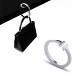 Attaché Purse Hook for Table - Portable Bag Hanger, Strong Durable Handbag Holder - 35lb Capacity Desk Hanger, Premium Bag Clip with Gift Box, Anti-Slip Car Tote Accessory - Aria Silver by Attach%C3%A9