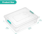 novelinks 10 Quart Clear Plastic Storage Containers with Lids (4 Pack) - Image 2