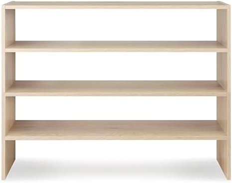 Whitmor Wood Stackable 2-Shelf Shoe Rack, White Oak, 31 inches - Image 7