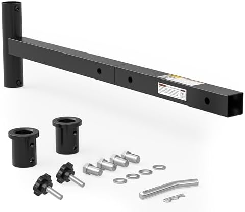 MaxxHaul 50102 Hitch Mount Umbrella Holder - Fits 2" Class III & IV Receivers - Heavy Duty Steel Holder for 1-3/8" to 2" Diameter Patio Umbrella Shafts - Ideal for Tailgating, Camping, and Fishing by MaxxHaul