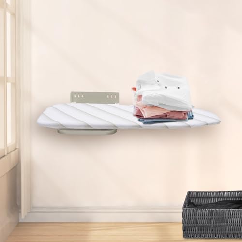 Wall Mounted Ironing Board, 37.4 x 7.55 Inch Foldable Heavy Duty Ironing Board, Removable Clothing Rack with Thickened Support Bar, Ironing Stand for Home, Laundry, Tailor, Clothing Store - Image 2