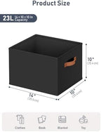 8 Pack Large Closet Storage Baskets Bins for Shelves, Collapsible Fabric Closet Organizers and Storage with Polyester Handles, Decorative Baskets for Organizing Clothes, Towels, Linen Closet 14"x10" - Image 5