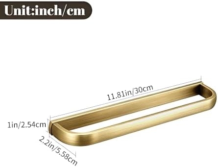 Leyden Brass Towel Bar,Antique Towel Rack Holder Bath 11.81 Inch Rod Hanger Wall Mounted Bathroom Accessories Vintage - Image 2