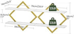CHOEZON Floating Shelves for Wall, Set of 2 Wall Mounted Shelves, 2-Tier Hanging Shelves, for Living Room, Bedroom, Kitchen, Office, Study, Gold and White TBJ01P2JW - Image 3