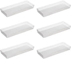 Oggi Clear Drawer Organizer - 6.25" X 15.75" (Set of 6) - Ideal for Organizing Kitchen Drawers, Office, Desk, Silverware, Kitchen Utensils, Cosmetics and Bathrooms by Unknown