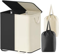 Lifewit Double Laundry Hamper with Lid, Removable Laundry Bags, White&Black by Lifewit